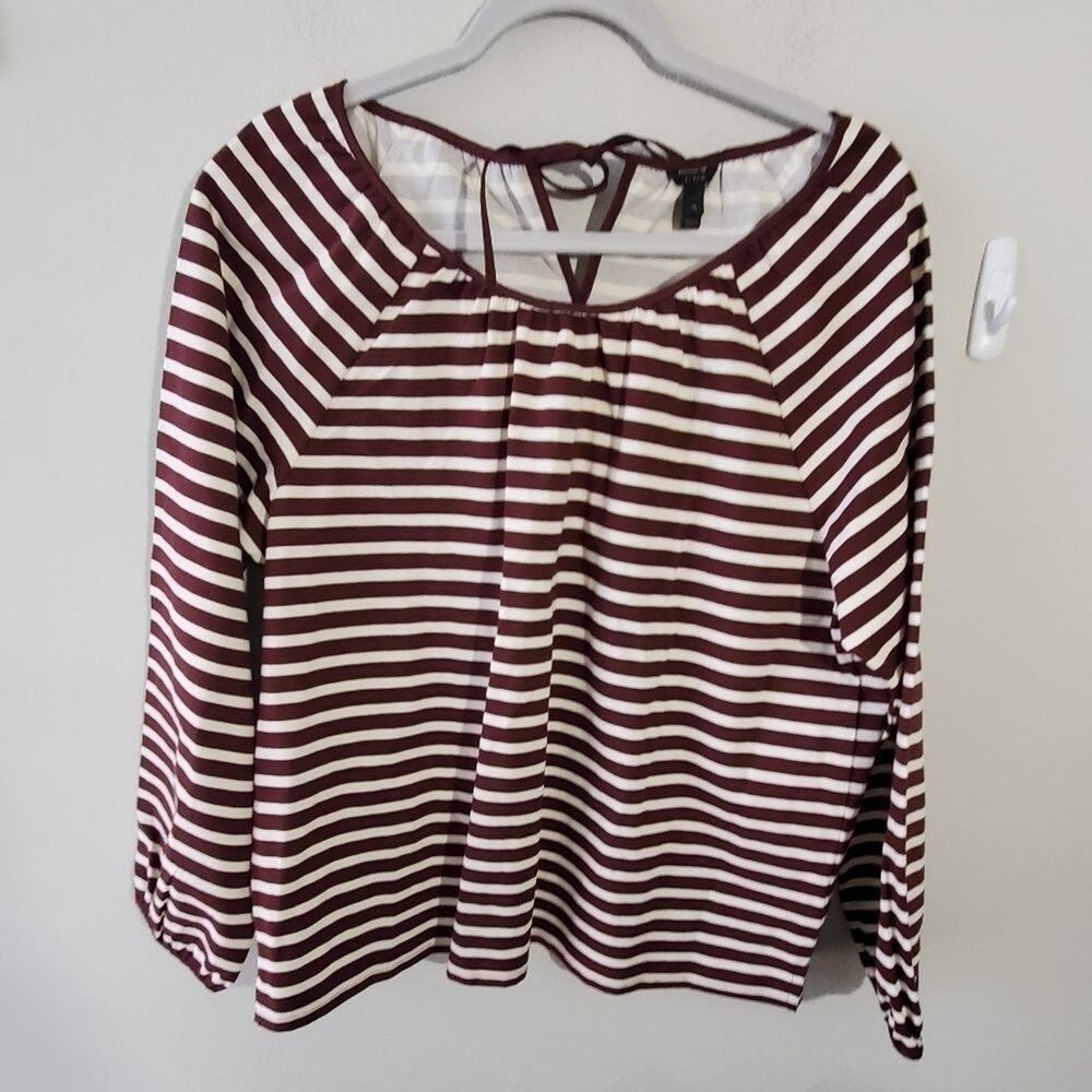 J crew striped long sleeve shirt size XL